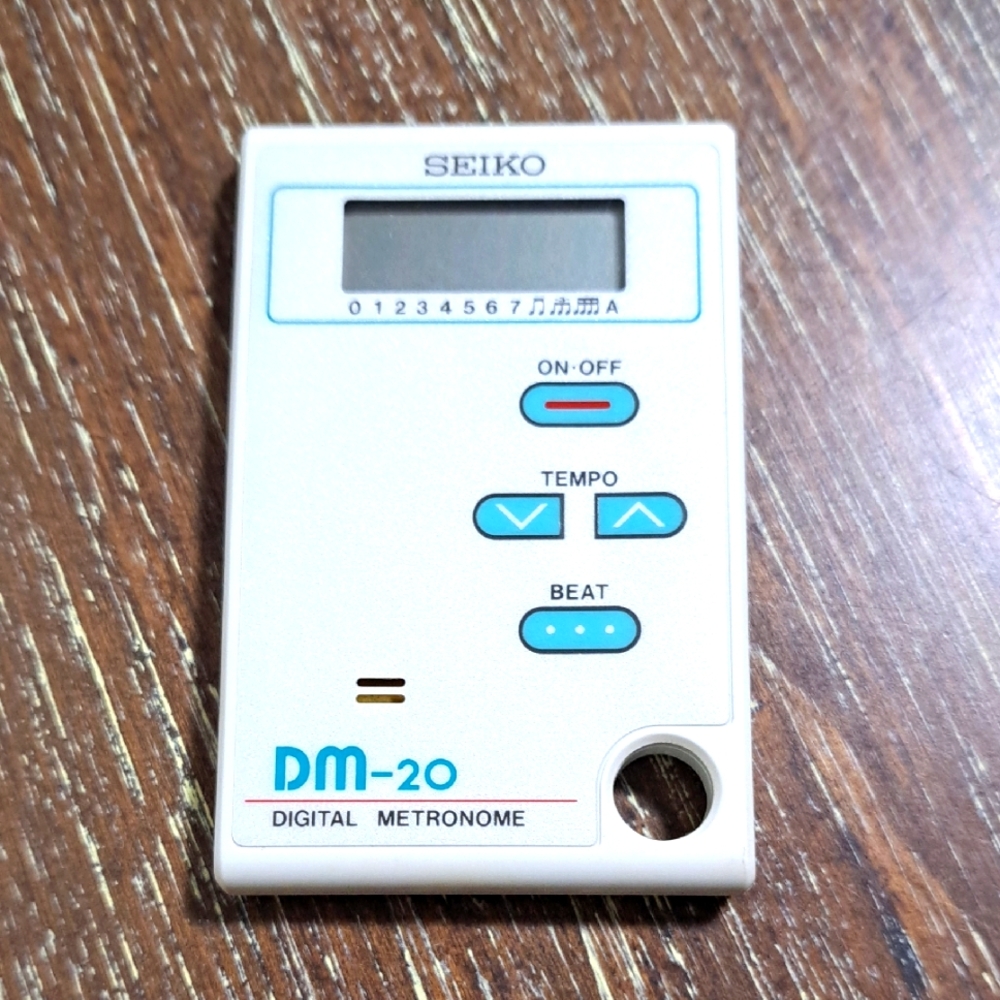 Seiko DM-20 Vintage Digital Metronome Japan Pocket Size New Battery Instructions